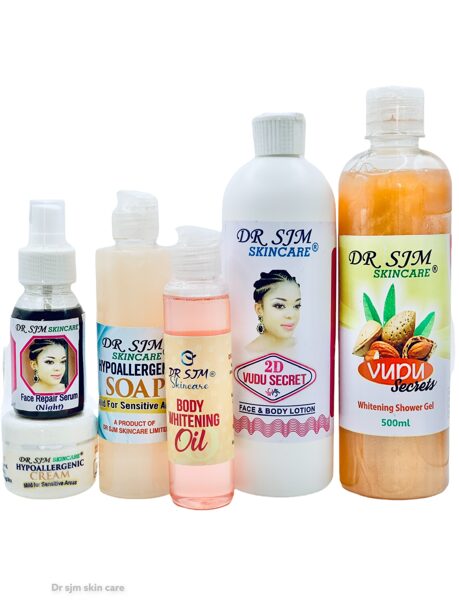 2D body lightning and face set with face repair + whitening oil 