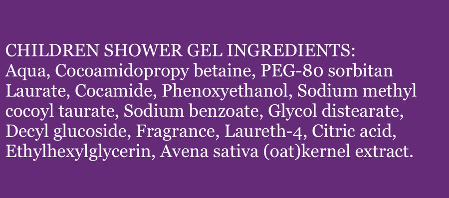 Children shower gel ingredients 
