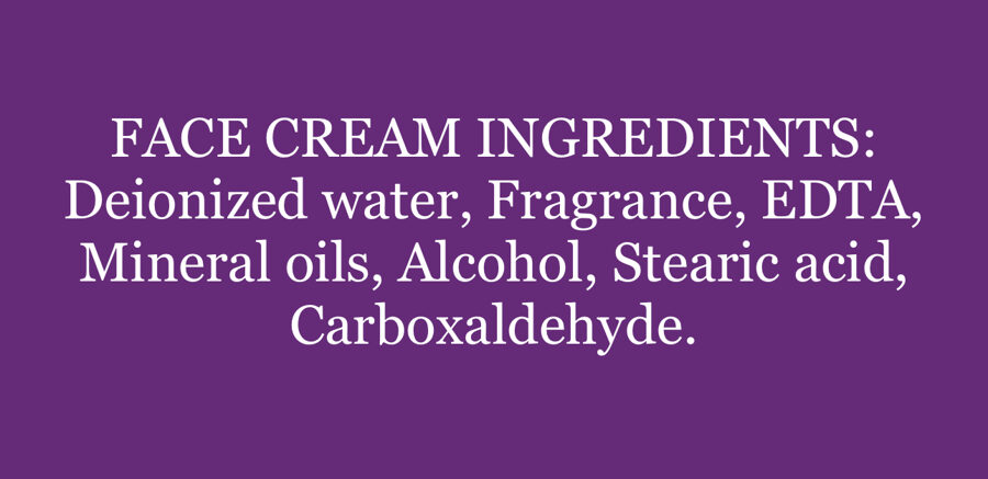 Face cream ingredients 