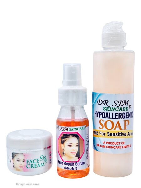 Face whitening set with hypo gel soap