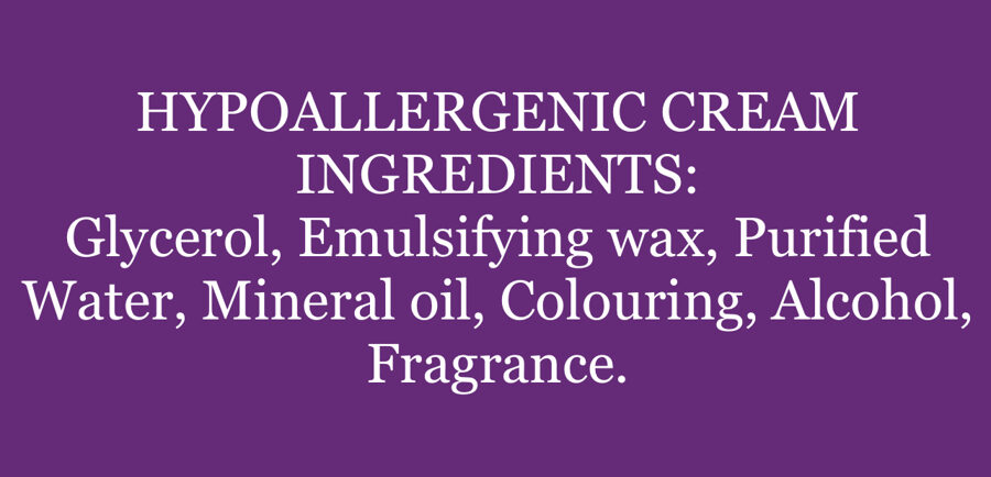 Hypoallergenic cream ingredients 