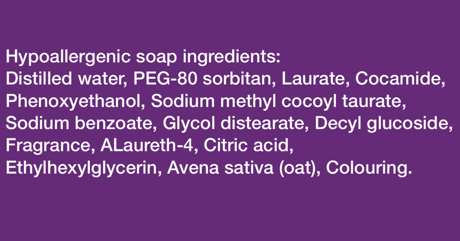 Hypoallergenic soap ingredients 